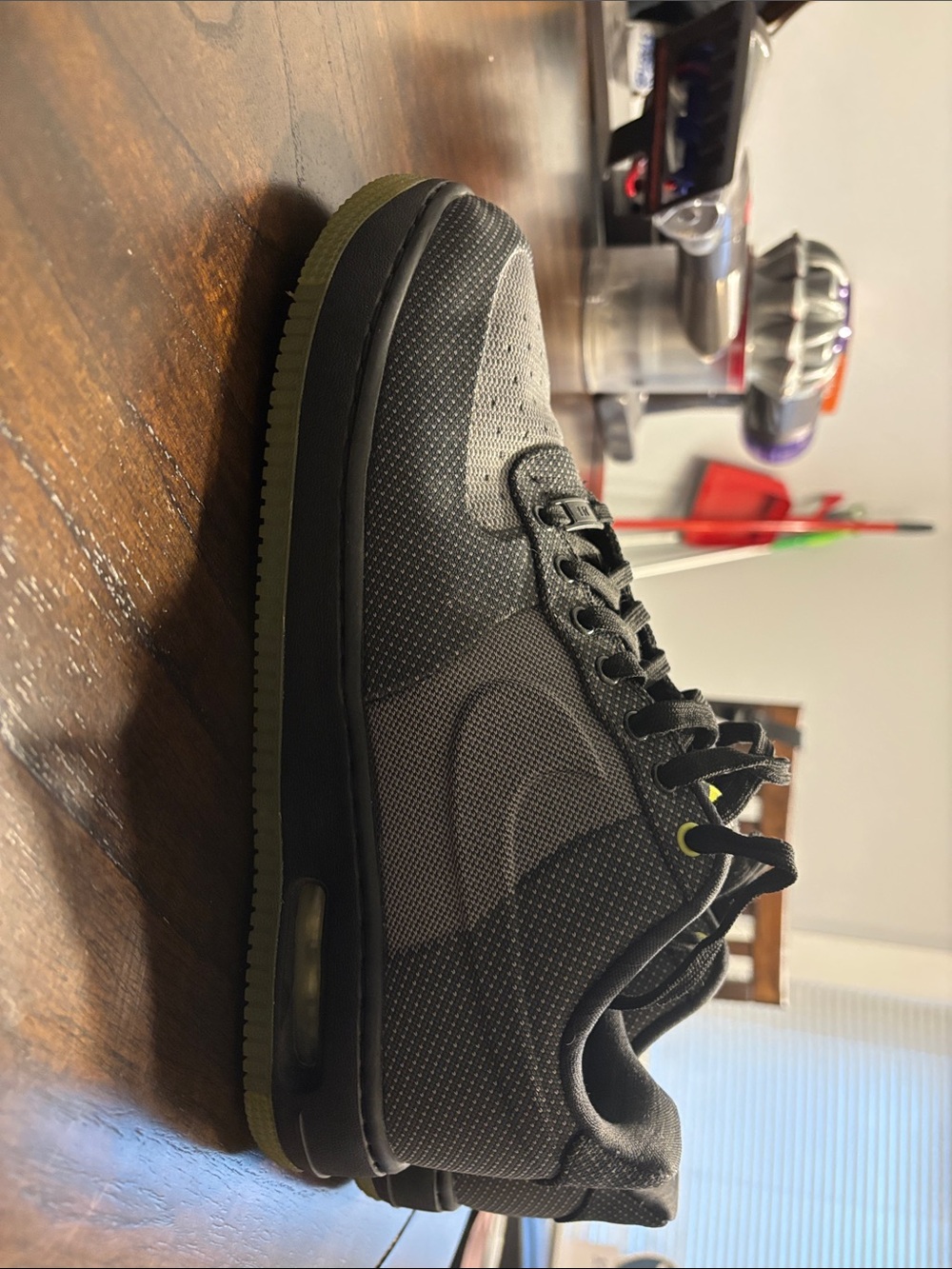 Nike AirForce One- Men's Black and Olive Low-Top Sneaker -NEVER WORN